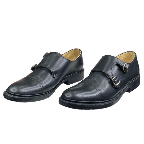 Frye Mens James Double Monk Strap Black Leather Slip On Oxford Size US 8.5 main image 11